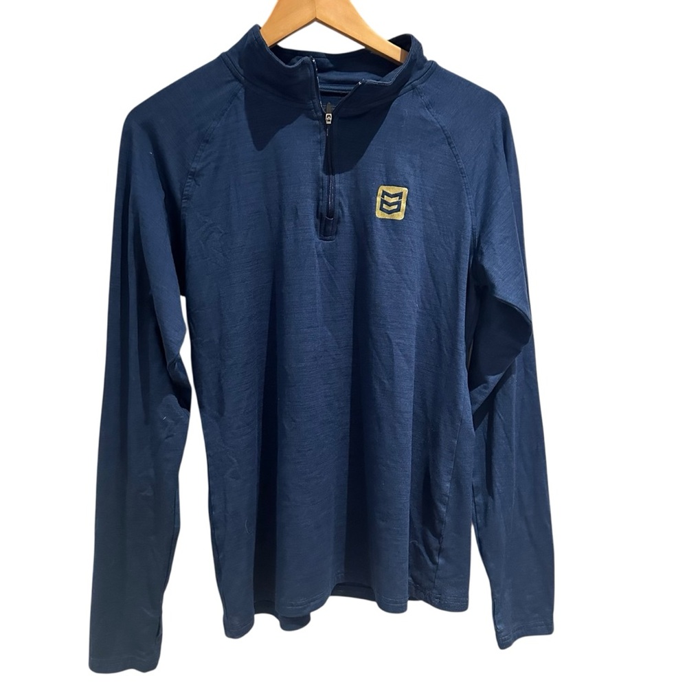 MTN OPS 1/4-Zip Performance Top Navy Blue‎ Gold Logo Size Large